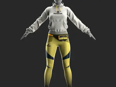 Girls Outfit 9 - Marvelous Designer with Video Process 3D model