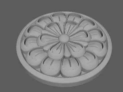 rosette flower 3D model get