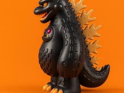  Obsidian kaiju Godzilla Sofubi toy 3D print model