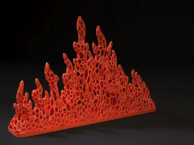 Fire voronoi 3D print model