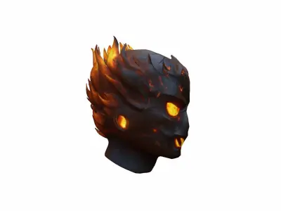 3d Model Fire Elemental Antihero 3D model