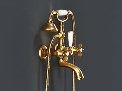 Vintage Bathtub Faucet 3D model