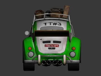 cartoon car vehicle 3d game ready model Low-poly 3D model-004 Low-poly 3D model