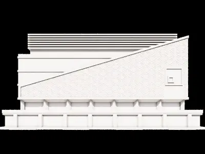 04 Modern Building with Geometric form 3D model