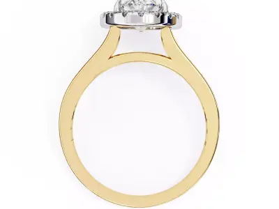 val Halo Split Shank Luxury Ring STL and 3DM Files Included 3D print model