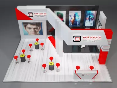 Booth Exhibition Stand a173  3D model