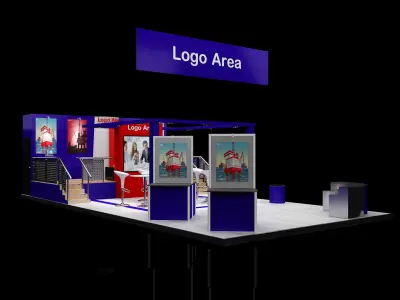 Booth Exhibition Stand a112  3D model