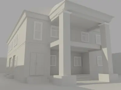 Home Exterior Low-poly 3D model purchase