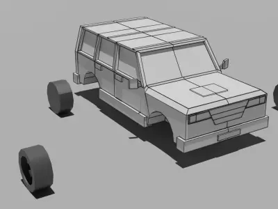 city vehicle pack 1 Low-poly 3D model