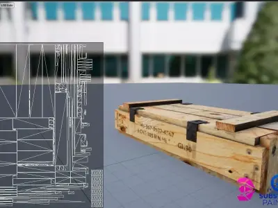 2- weapon crate Low-poly 3D model