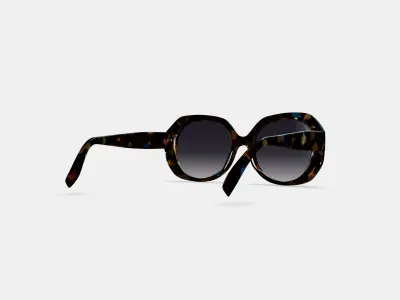 Rosetta Sunglasses in Amalfi Tortoise Low-poly 3D model