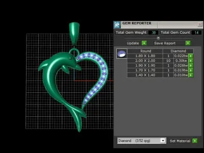 dolphin pendant 3D print model