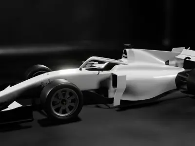 Formula 2 Car High Poly 3D model