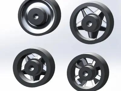 Set of rims for scale models 3D print model