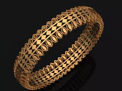 1222 Triad Echo Bangle 60MM-12gm 3D print model