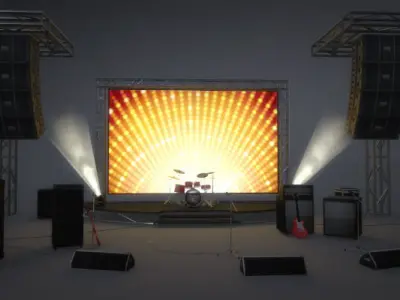 Live Music Pack Low-poly 3D model