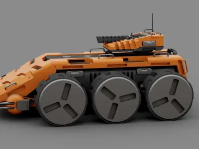 SCII-fI MILITARY VEHICLE RIGGED 3D model