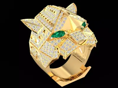 A28A Leopard Ring 3D print model