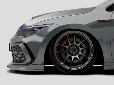 Volkswagen GTI 8  Custom body  restyle 3D model