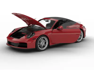 Porsche 911 Carrera Cabrio 2025 HQ 3d model 3D model