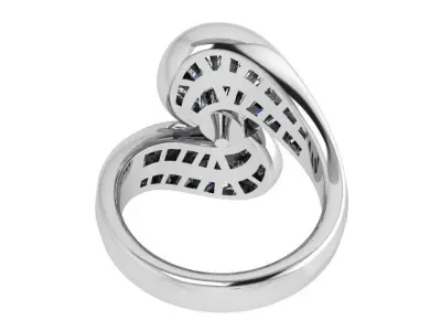 Round Diamond Tension Ring 4108 3D print model
