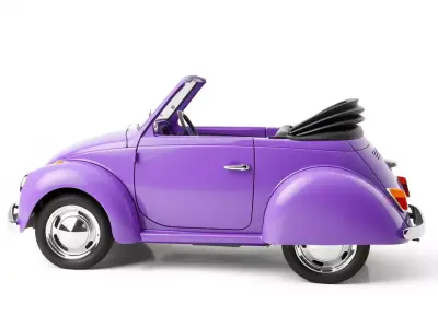Violet Vintage Convertible model pack Low-poly 3D model