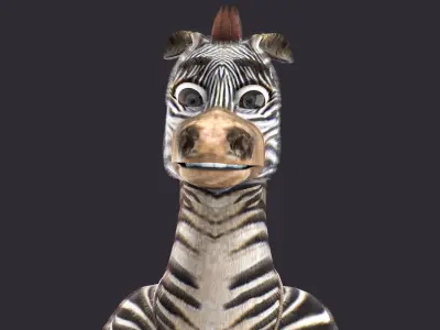 Cartoon Donkey Rigged 3D model