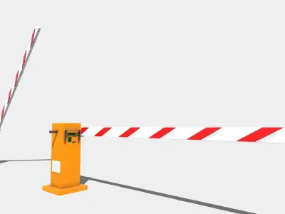 Road Barrier Low-poly 3D model