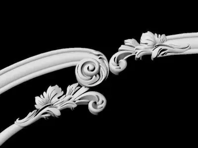 Central decor ornament for furniture 3D model 684