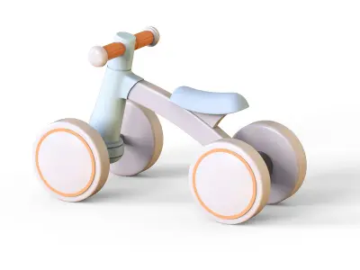 Baby Balance Bike Low-poly 3D model