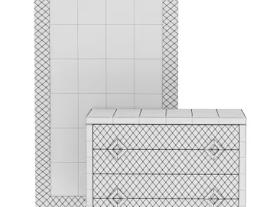 Noir dresser by elve luxury 3D model