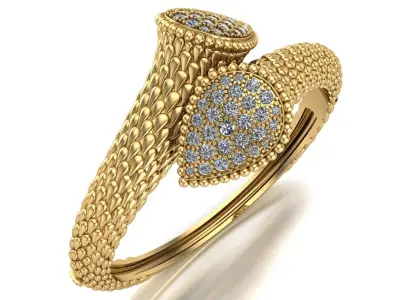 Boucheron Serpent bangle 3d print 3D model