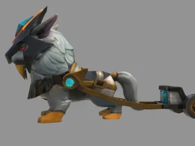 lion chariot 3D model