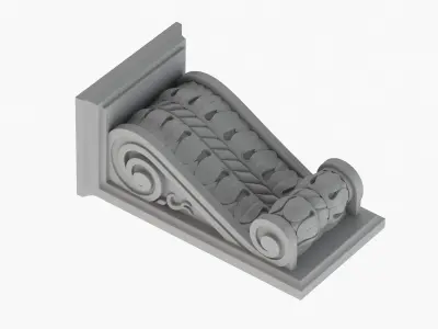 Scroll Corbel 03 3D model