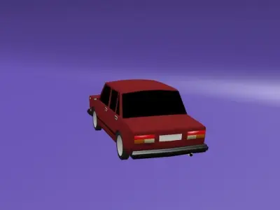 russian car vaz Low-poly 3D model