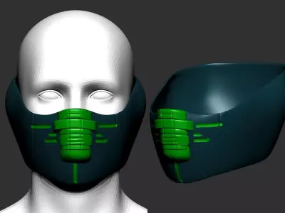 Gas mask helmet  3D model