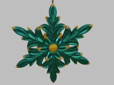 Snowflake ornament 3D model