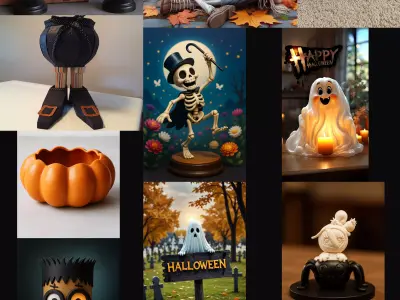Halloween 3D Printable Collection 12 Models Set