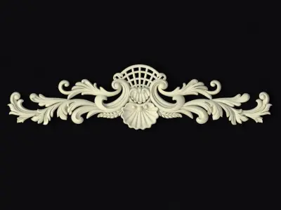 Central decor ornament for furniture 3D model 980