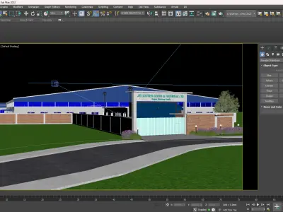 Industrial 3D Model in 3ds Max for study ready to use Low-poly 3D model
