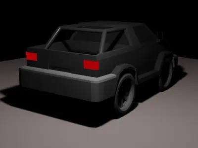 Low poly pickup truck Low-poly 3D model
