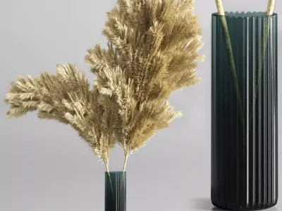 Pampas vase 04 3D model