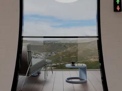 modern hotel room 3D model