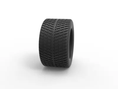 Race tire 4 Scale 1 to 25 3D print model