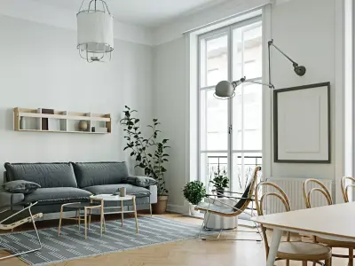 CA - Scandinavian interior scene 3D model