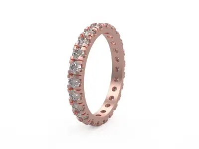 Model 1180 Eternity Diamond Ring Band US Size 3D print model