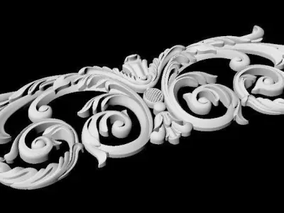 Central decor ornament for furniture 3D model 389