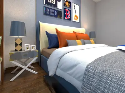 Sport children room - Boy Bedroom 3D model