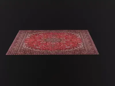 Carpet 3D Model oriental rug Low-poly 3D model