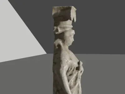 Decorative Statue Pillar 3D model Low-poly 3D model